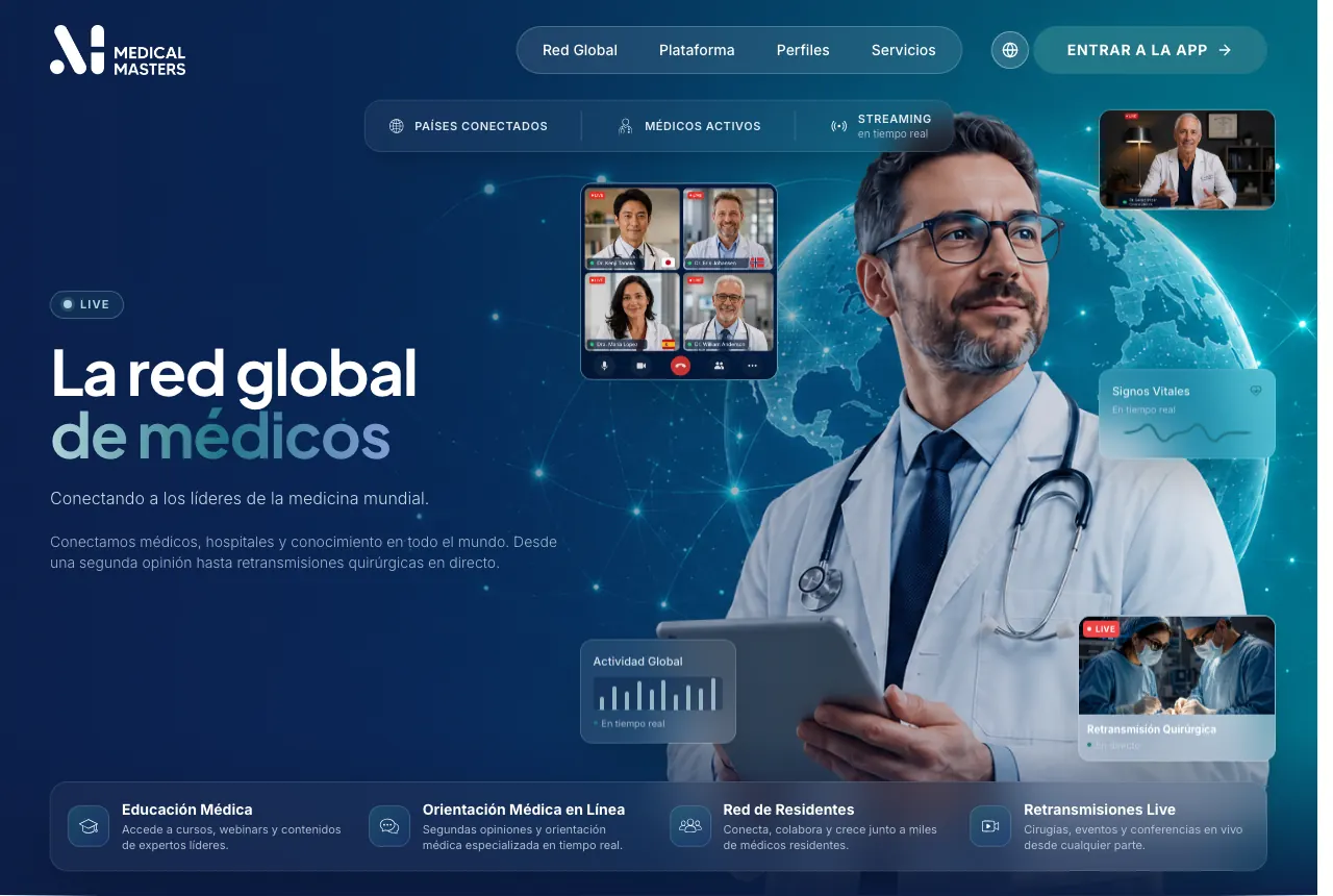 Página web de Medical Masters — proyecto real de creatupaginaweb.mx