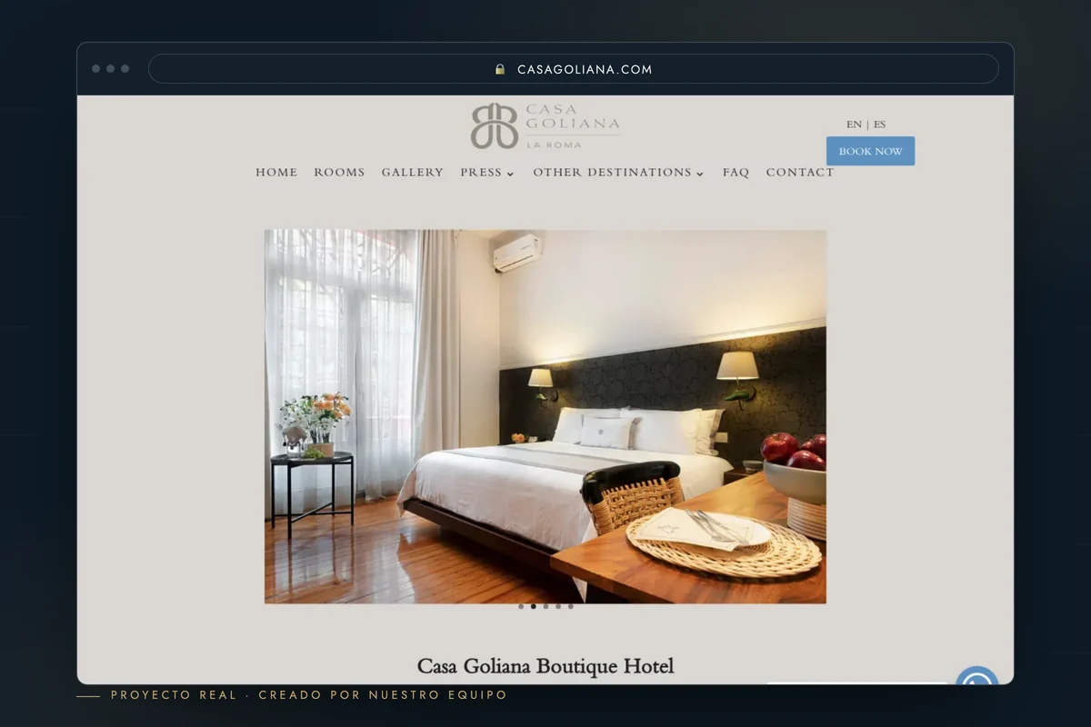 ¿Cuánto cuesta una página web para un hotel o posada boutique?