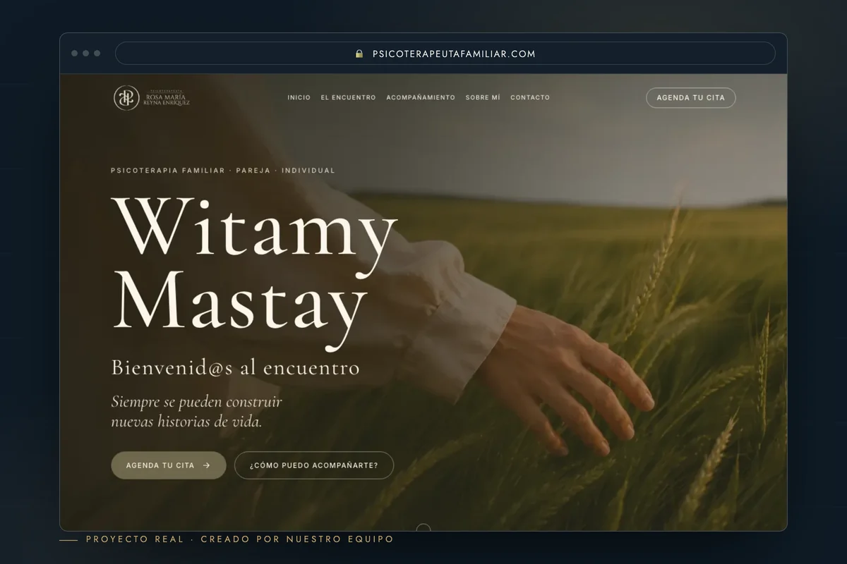 Proyecto real creado por creatupaginaweb.mx — ejemplo de página web para psicólogos